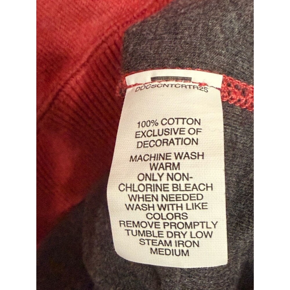 Cremieux Quarter Zip Sweater Red Heather Suede Elbow Patch Preppy Mens M - Picture 5 of 5